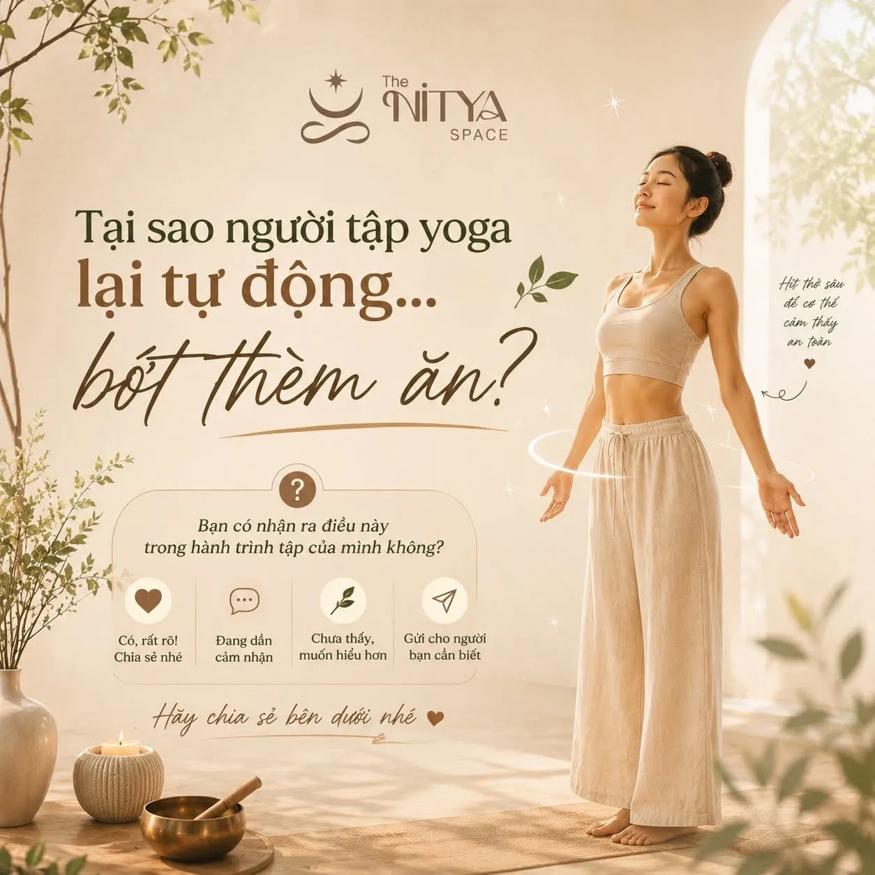 Vì sao người tập yoga tự động bớt thèm ăn? 5 cơ chế